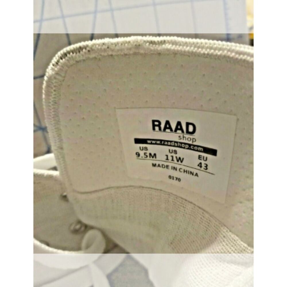 RAAD Shop Abstract & Roses  WHITE Hi-Top 9.5M - Picture 13 of 13